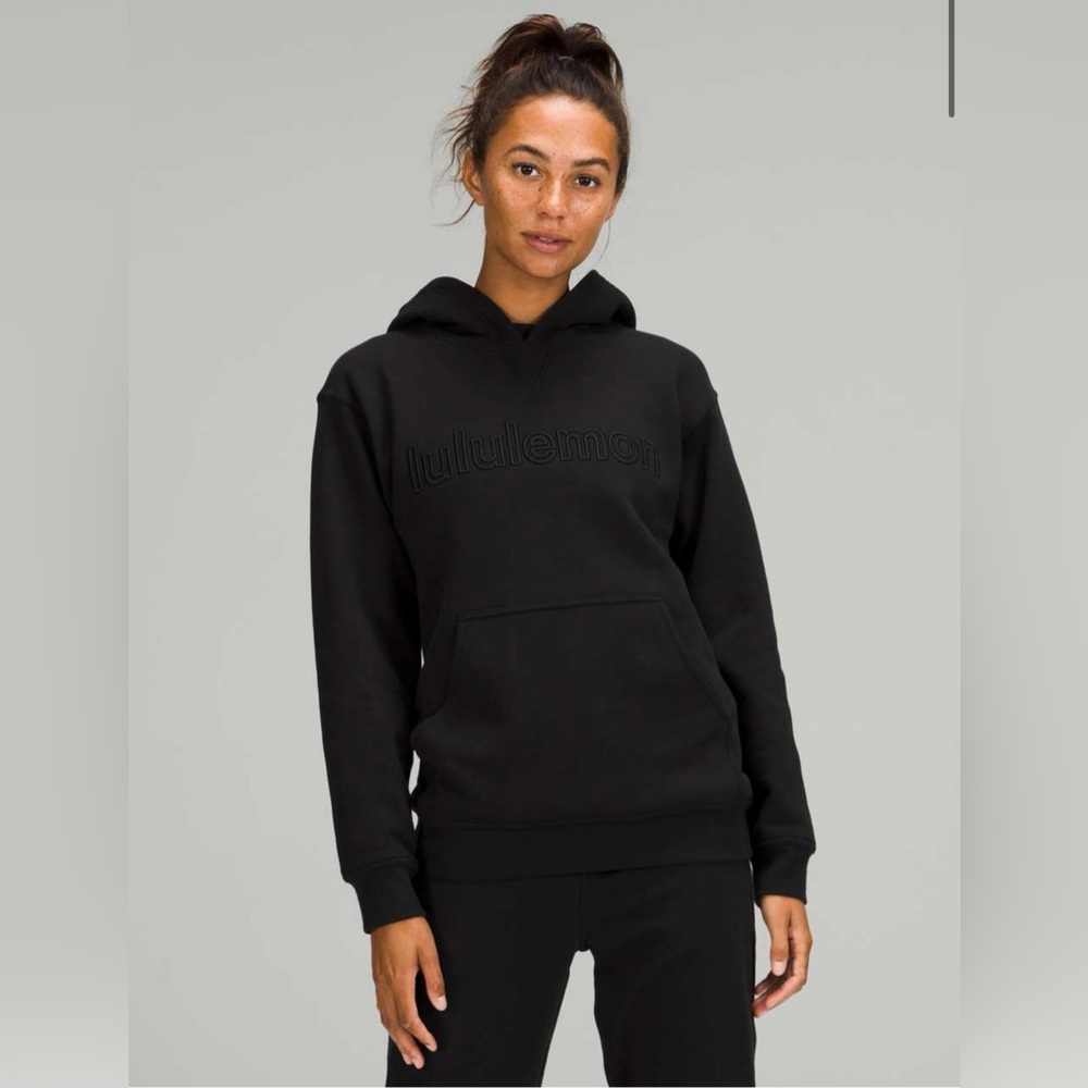 Lululemon All Yours Black Hoodie Women’s Size 4 Graphic Embroidered Pullover